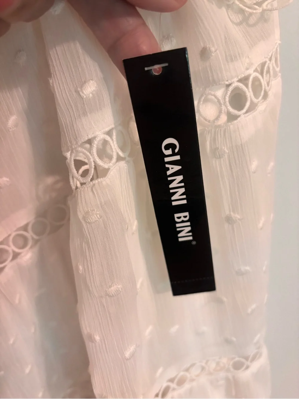 GIANNI BINI NWT Melanie White Long Sleeve Dress - Picture 6 of 12